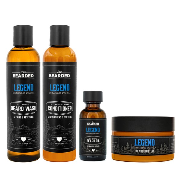 Live Bearded Live Bearded Complete Beard Grooming Kit - Wash,