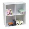 KB Designs 4-Cube Bookcase, Unit Shelf, Storage Organizer, White
