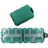 ANCLLO 2Pcs Small Waterproof Hard Fishing Tackle Box Portable Case