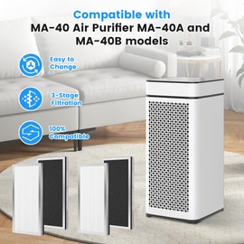 MA 40 Replacement Filter Compatible with Modify MA 40 Air Purifier, 3-in-1 High-Efficiency Filtration System, H13 True HEPA Filter and Activated Carbon Filter, 2 Pack