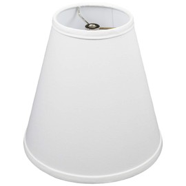 5" Top Diameter x 10" Bottom Diameter x 10" Slant Height Fabric Round Lampshade Spider Attachment (Linen White)