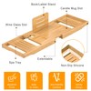 Bathtub Tray Caddy,Premium Bamboo Expandable Bath Tub Trays Table, Foldable
