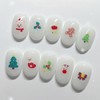 [Handmade Nail Tips] Mini Santa Nail Tips - Long Ballerina