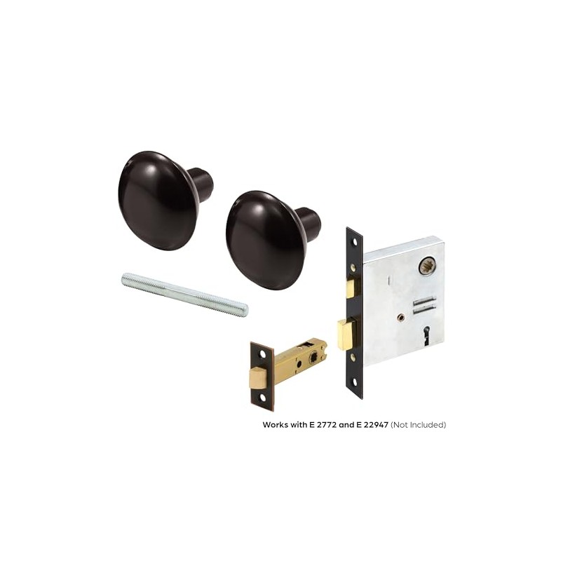 Prime-Line E 2499 Solid Brass Vintage Door Knob Spindle Set,