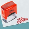 Printtoo Final Demand Self Inking Rubber Stamp Pre,Inked Office Stamp,