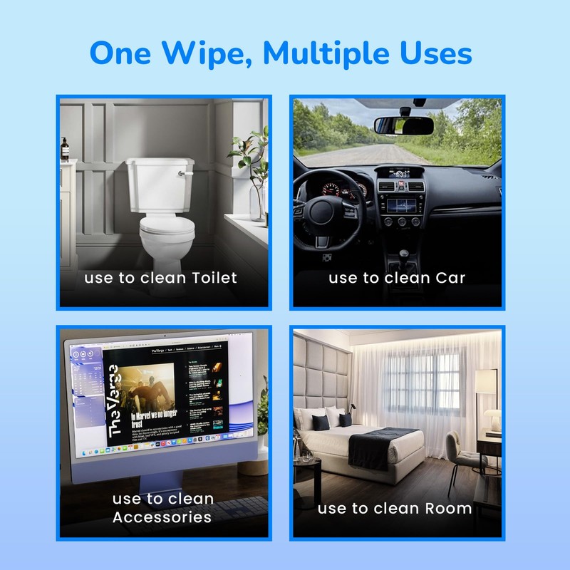 3 Pack Refill Pack Toilet Seat Wipes