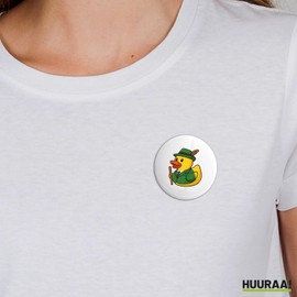 Huuraa Button Quietscheente Schützenbruder Gummiente Schützenfest Geschenk Größe 25mm Quietscheente Schützenbruder Geschenkidee