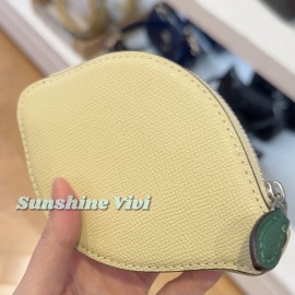 Coach NWT Coach Lemon Shaped Coin Purse CAN30 Silver/Moonlig