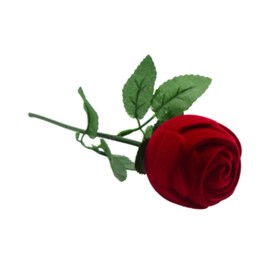 Dickly Rose Ring Box, Valentine's Day Gifts for Her Storage Romantic Proposal Ring Case for Special Occasions Birthday Anniversary, Red