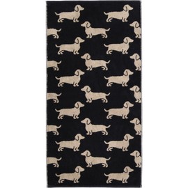 Cawö Home Hand Towels We Love Dogs 6246 Black/Beige 93 Hand Towel 50 x 100 cm