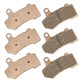 Sintered Brake Pads Front Rear for Harley Davidson Road Glide Road King Street Glide Electra Glide 08-20, Ultra Limited 14-20, Night Rod 06-21, Street Rod 06-07, V-Rod 05-17, Tri Glide