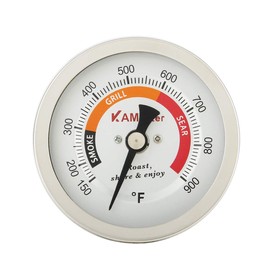 Grill Temperature Gauge For Big Green Egg 150-900°F Waterproof 3 1/4" Large Face Stainless Steel Cooking Thermometer For Barbecue Charcoal Grill Big Green Egg Thermometer Replacement Accessories Tool