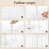 Gisafai 2 Pcs Rotating Countertop Greeting Card Rack White 25''