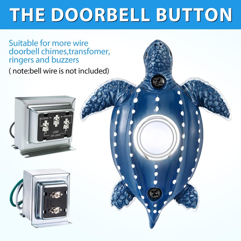 Dreyoo Doorbell Push Button, LED Lighted up Heavy Duty Wall