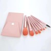 8-Piece Plastic Handle Makeup Brush Set, Assorted Colours (Pink)