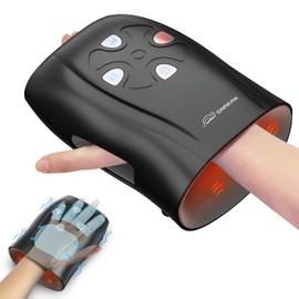 Snailax Hand Massager with Heat and Compression, Vibration, Cordless Hand Massager for Arthristis, Carpal Tunnel, Gifts for Women, Men, Mom(Black)