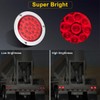 LIMICAR 4" Round LED Trailer Tail Light 2PCS 24 LED