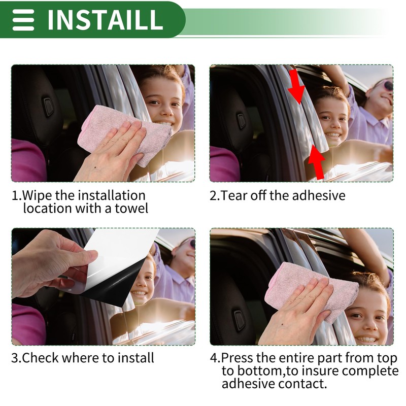 Motoforti Door Pillar Window Trim Anti Scratch Sticker Pillar Posts