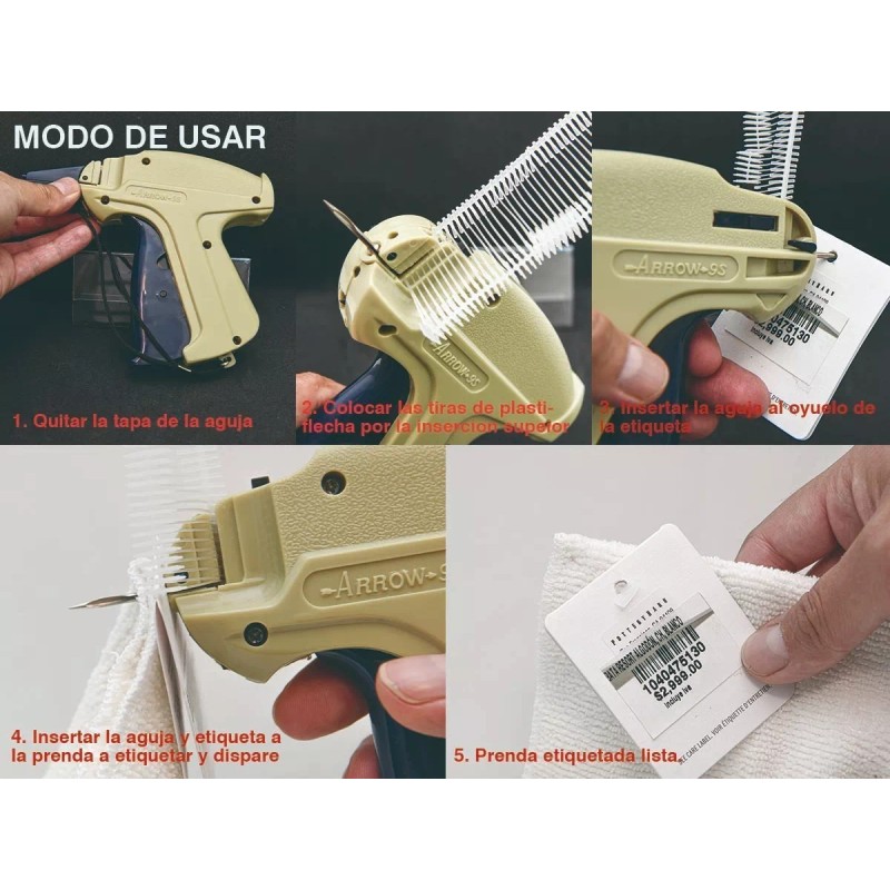 Exhivit Pistola Etiquetadora + 10000 Plastiflechas Blancas 2