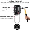 SharkByte TSA Approved Suitcase Locks - 4-Dial Security Travel Combination