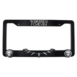 LP Frameworks Black Panther "Wakanda Forever" 3D Raised License Plate Frame