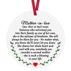 Mother in Law Gifts Christmas Ornament Gifts for Mother in Law Birthday Wedding for Mother-in-Law Mother of The Groom Gifts