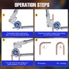 Tubing Bender ECUTEE 5/8 Heavy Duty Pipe Bender 180 Degrees