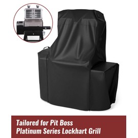 NUPICK Grill Cover for Pit Boss Lockhart Platinum Series Grill, 600D Heavy Duty Waterproof Cover with Zipper Design, All Weather Protection