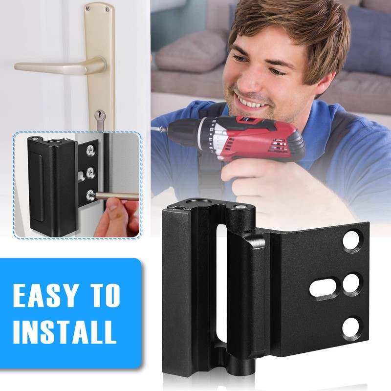 Steinwhale 2Pack Home Security Door Reinforcement Lock, Childproof Safety Door