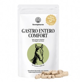 Sensipharm Gastro Entero Comfort - Naturally Helps with Colic, Diarrhoea, Stomach, Intestines, Digestion - 180 Tablets of 1000 mg for Horses