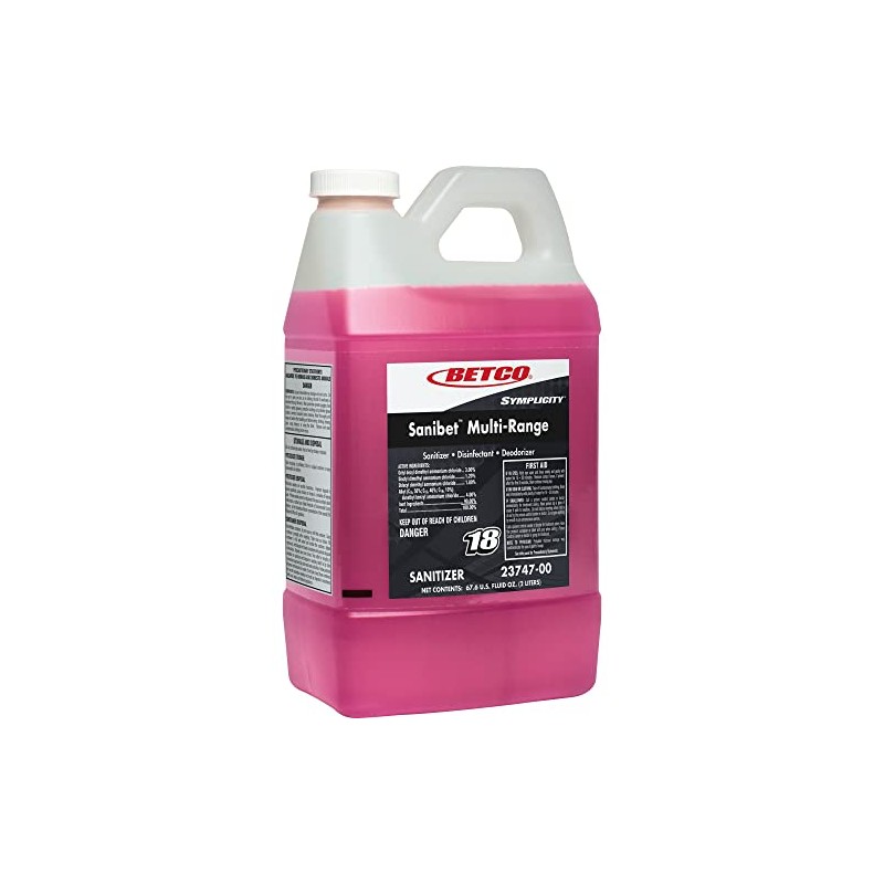 Betco Symplicity™ Sanibet Multi-Range Sanitizer, 67.6 Oz Bottle, Case Of