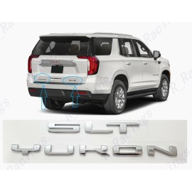 GMC 2PCS Chrome Rear Yukon SLT Letters Emblem Fit 2021-2023 GMC Yukon Yukon XL