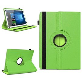 na-commerce Robust Universal Protective Case for 10-10.1 Inch Tablet, Made of High-Quality Artificial Leather, 360° Rotatable Case, Stand Function, Green