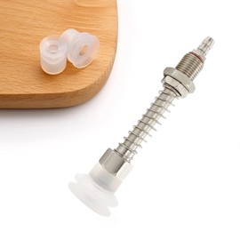 SHENGYIG Pack of 3 Suction Cups, Three Different Models (HSP-25-2/ HSP-20-2/ HSP-15-2) Pneumatic Suction Cup, Equipped with TS-M10-L80-11 Suction Cup Holder, Industrial Pneumatic Suction Cup