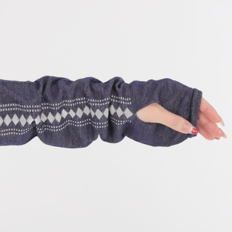 [Dot Japan] Sodeko Arm Cover Made in Japan, grey yellow