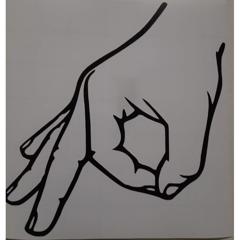 Made You Look Hand Sticker Vinyl Decal Great for Windows