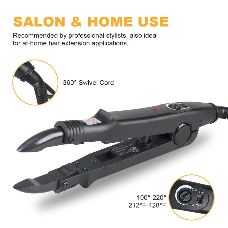 Lanshii K-tip Hair Extension Iron Kit