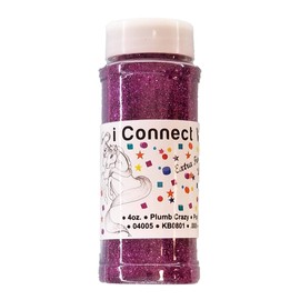 iConnectWith Glitter – Plumb Crazy Purple/Plum, Extra Fine Polyester Glitter; Multi-use for Crafts, Decorations, Nail Art, Makeup, Tumblers, Resin Art, and DIY Projects