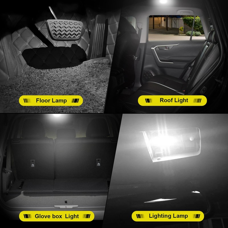 White LED Interior Lights Compatible with Toyota Sequoia 2001 2002