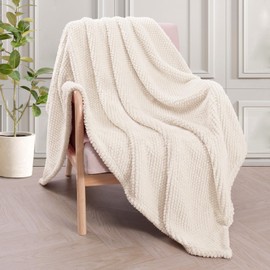 Whale Flotilla Soft and Warm Flannel Blanket 130 x 170 cm White