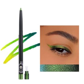 Erinde Lápiz Delineador de Ojos Camaleón Metálico, Lápiz Delineador de Ojos en Gel Brillante que Cambia de Color, Resistente al Agua y Duradero, Altamente Pigmentado,#04