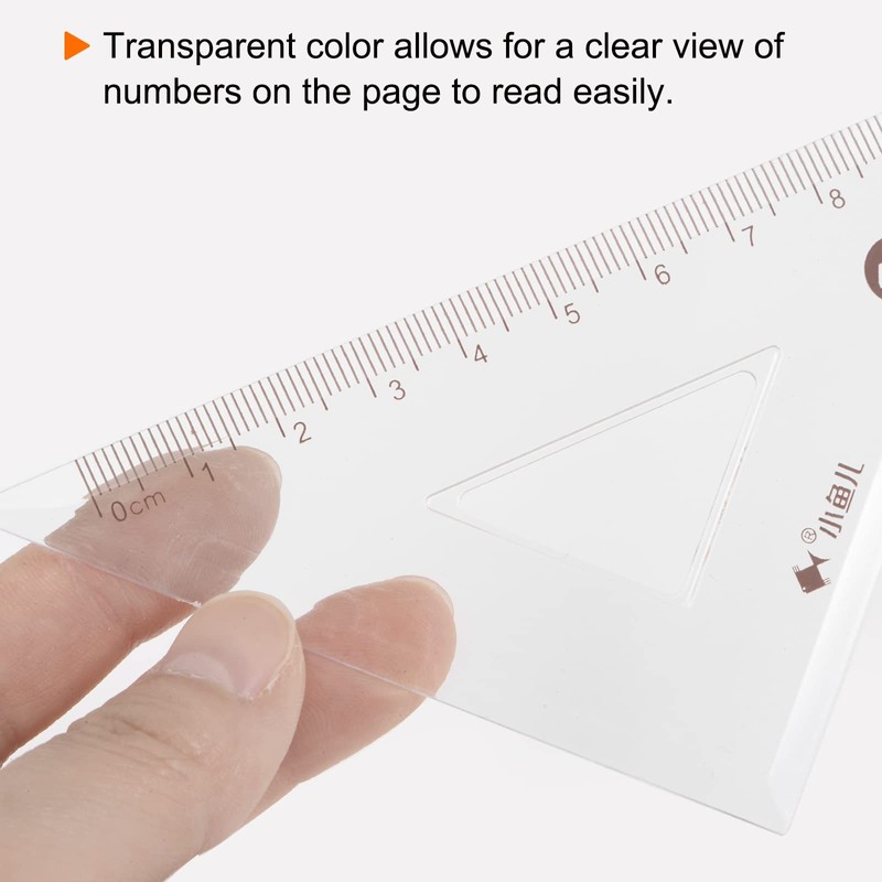 sourcing map 2piece Triangle Ruler Square Set 27cm, 24cm 30/60