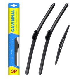 Gavimnal® 26"+16"+12" Silicone Wiper Blades Replacement For Subaru Impreza 2017-2023,Subaru Crosstrek 2018-2023,All-Season Front Rear Windshield Wiper Blades(Set of 3)