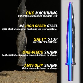 5/8'' Bridge Construction Tapered Reamer Drill Bit, M2 HSS Taper Chucking Reamer for Steel Alloy Metal Wood Plastic, 1/2" Non-Slip Shank, 5-Spiral Flutes Tapered Reamer, Align or Enlarge Holes 16mm