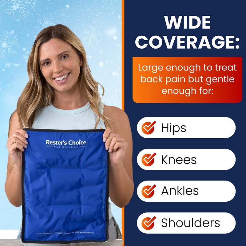 Gel Soft Flexible Ice Pack for Injuries Reusable - (Large: