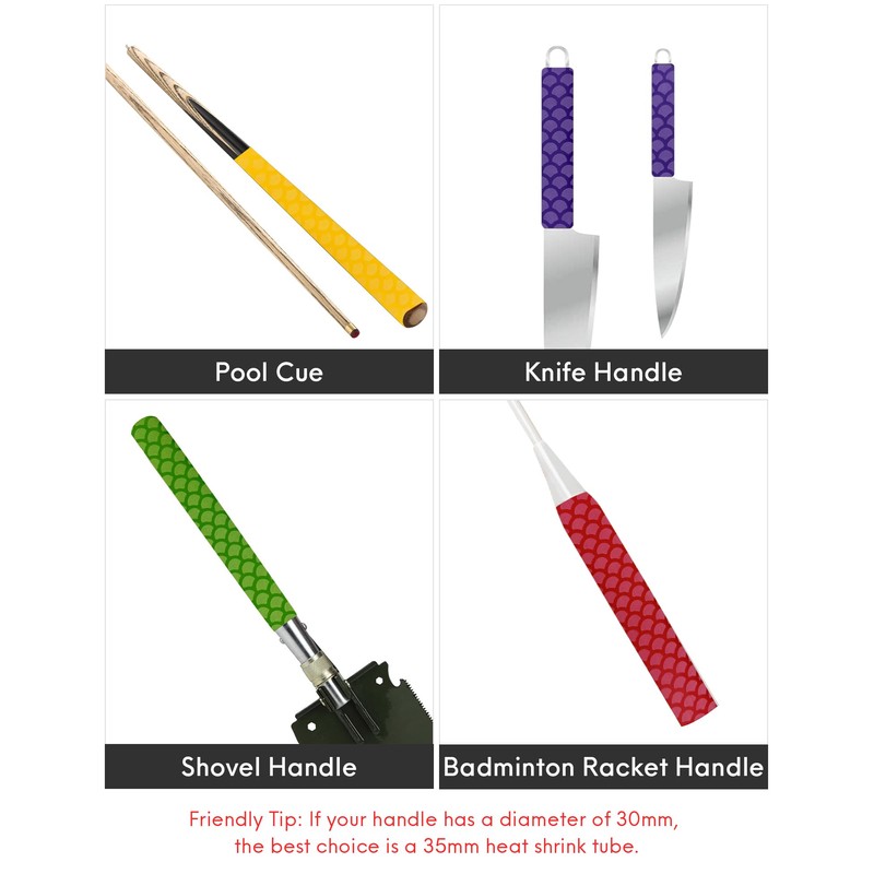 Accering Fishscale Pattern Fishing Rod Grip Heat Shrink Sleeving Fast