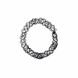 6pcs Womens Choker Necklace Elastic Stretchable Smooth Collar Choker For Womens Girls Size Fits to All (Black)