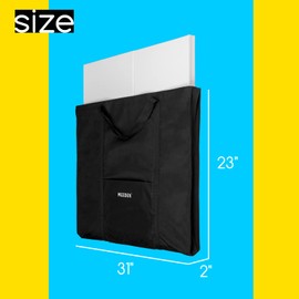 MEEDEN Art Portfolio Case 23" X 31" Water-proof, 600D Oxford Cloth, Art Portfolio Bag Black, Portfolio Folder for Artwork for Artwork, Drawing, Canvas, Photography, Poster