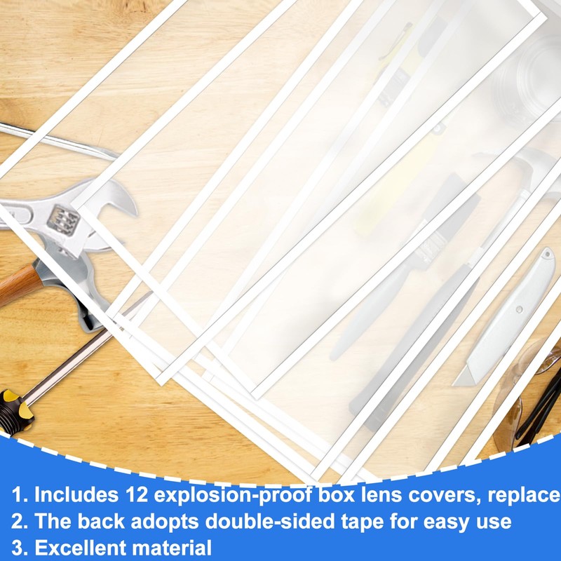 12 Pack Abrasive Blasting Cabinet Lens Cover - Clear Polyester