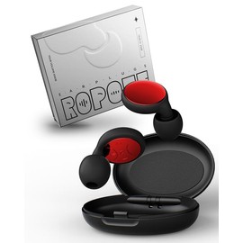 ROPONE Concert Ear Plugs - 18dB/33dB High Fidelity Pro EarPlugs for Concerts, Musicians, Festivals, Nightlife, Noise Reduction and Noise Sensitivity - 6 Pairs Ear Tips in S/M/L＆Carry Case - Color: Red